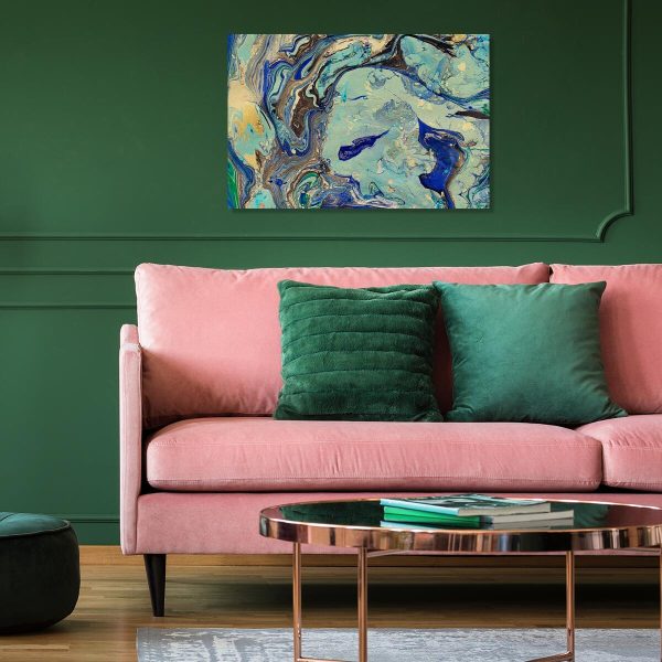 Obraz z niebieskimi wzorami