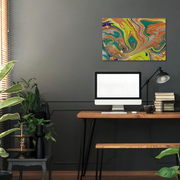 Obraz zielonkawa abstrakcja