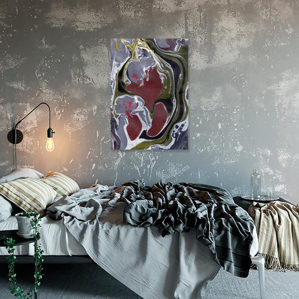 Pionowy obraz z motywem abstrakcji