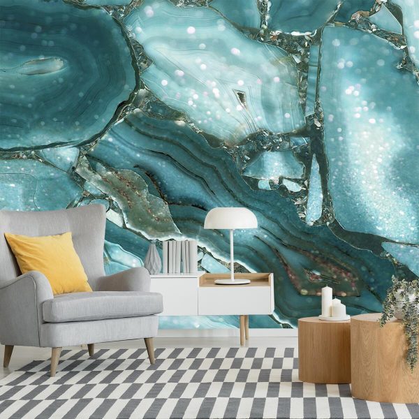 Foto-tapeta z zielonym minerałem