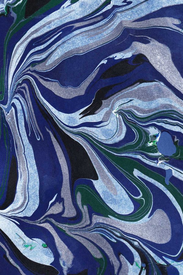 Kobaltowa abstrakcja na obrazie