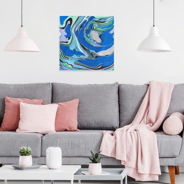 Obraz w kolorze niebieskim