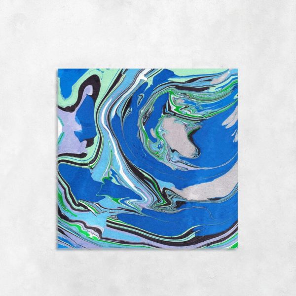 Obraz z niebieską abstrakcją