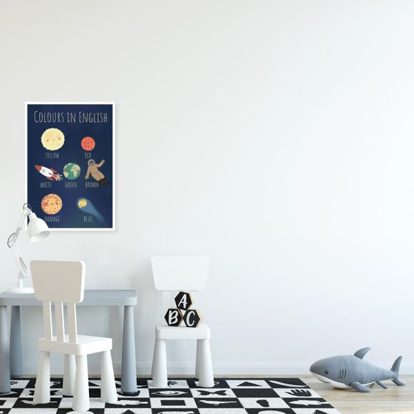 Kolory po angielsku na plakacie
