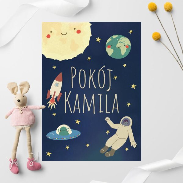 Plakat dla dziecka z Kosmosem