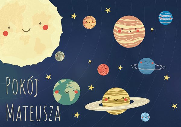 Plakat z planetami
