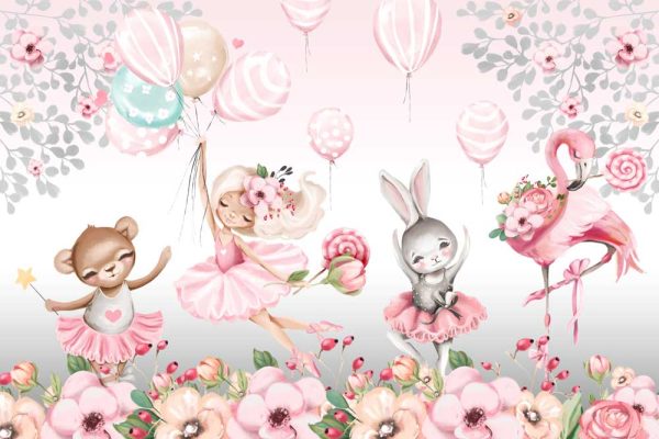 Tapeta dla dzieci z baletnicami