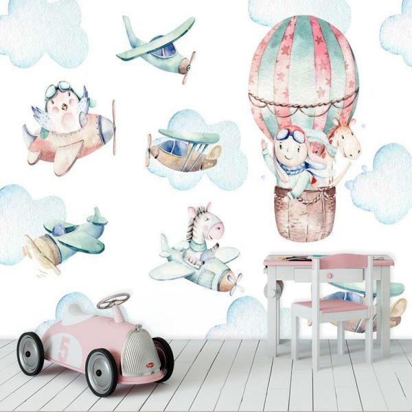 Tapeta z ptaszkiem w samolocie