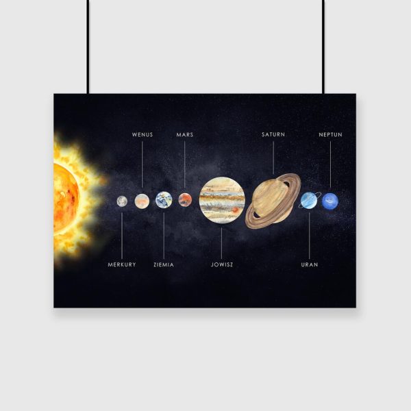 Plakat dla dzieci z elementami astronomii