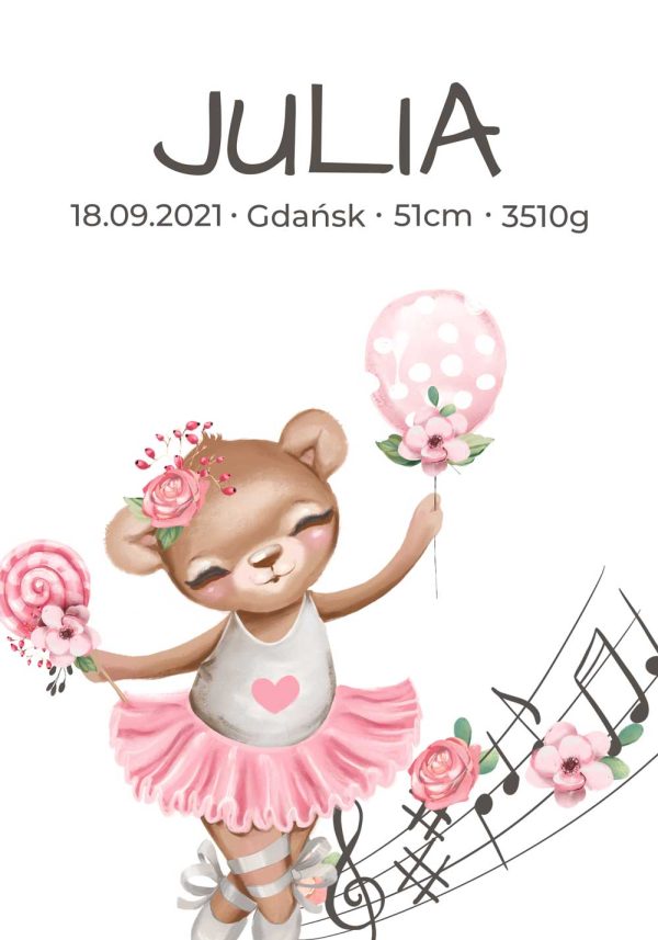 Plakat do pokoju dziewczynki