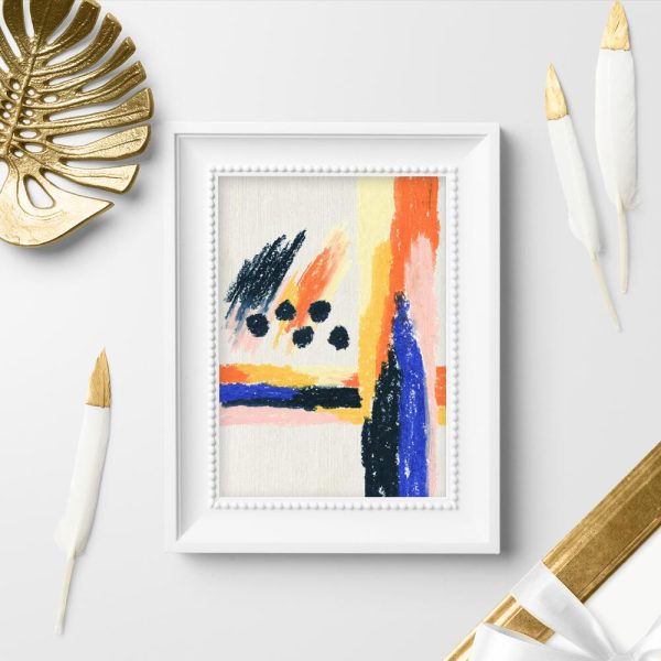 Plakat e słoneczną abstrakcją