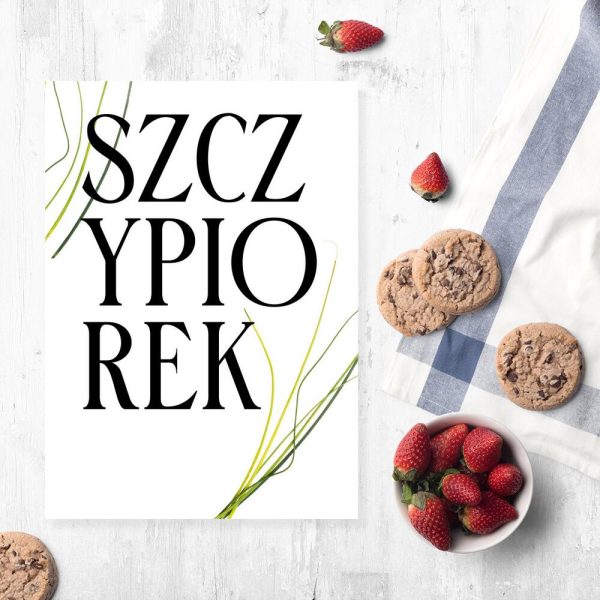 plakat kuchenny ze szczypiorkiem