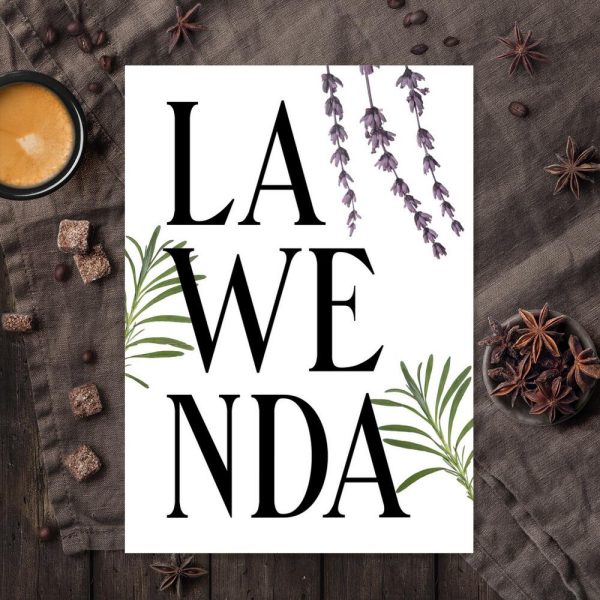 plakat przedstawiający lawendę