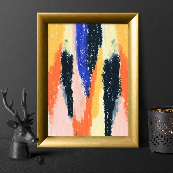 Plakat z abstrakcyjnymi ciekami