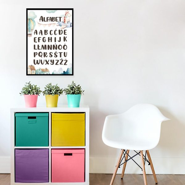 Plakat z alfabetem do dekoracji szkoły