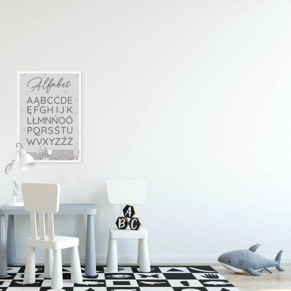 Plakat z literkami