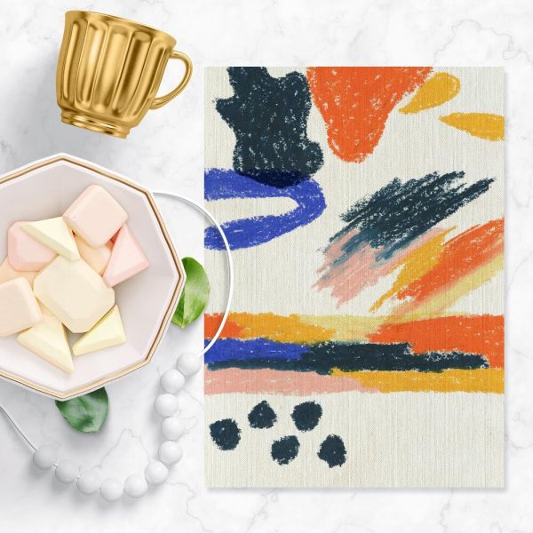 Plakat z motywem abstrakcyjnych plam i bohomazów