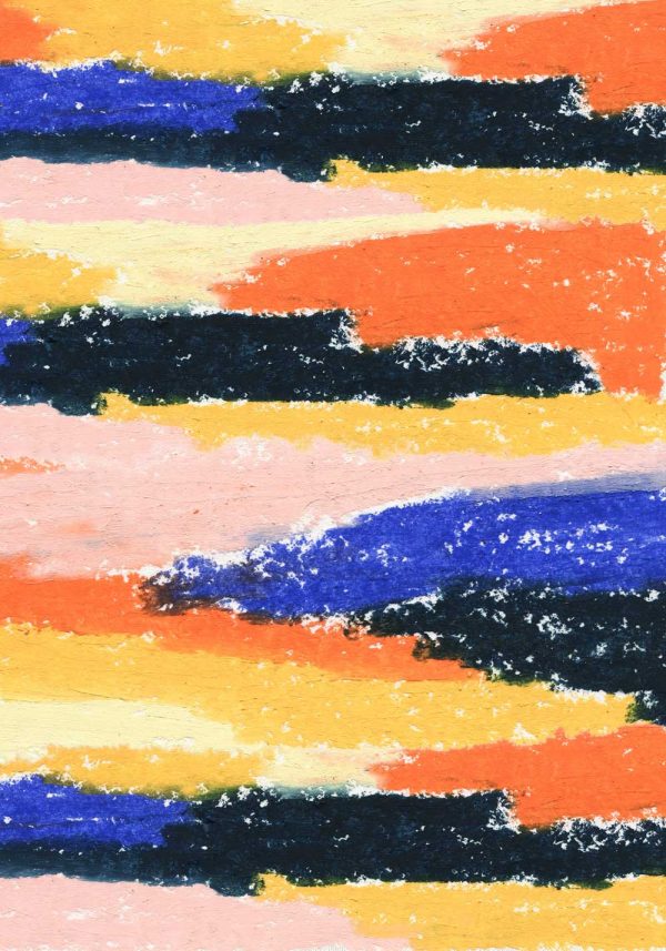 Plakat z motywem poziomych smug