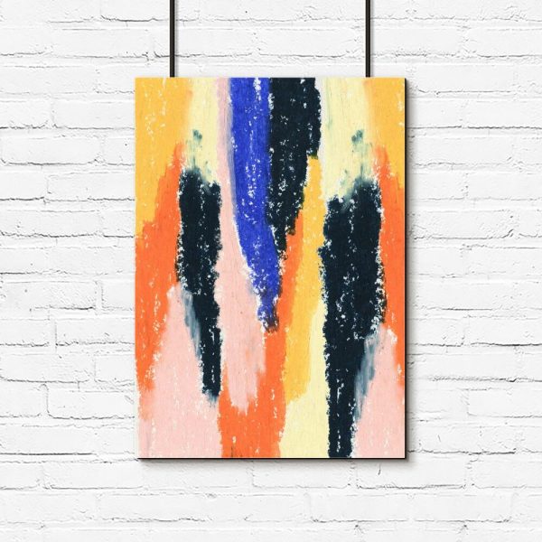 Plakat z motywem strumieni kolorów