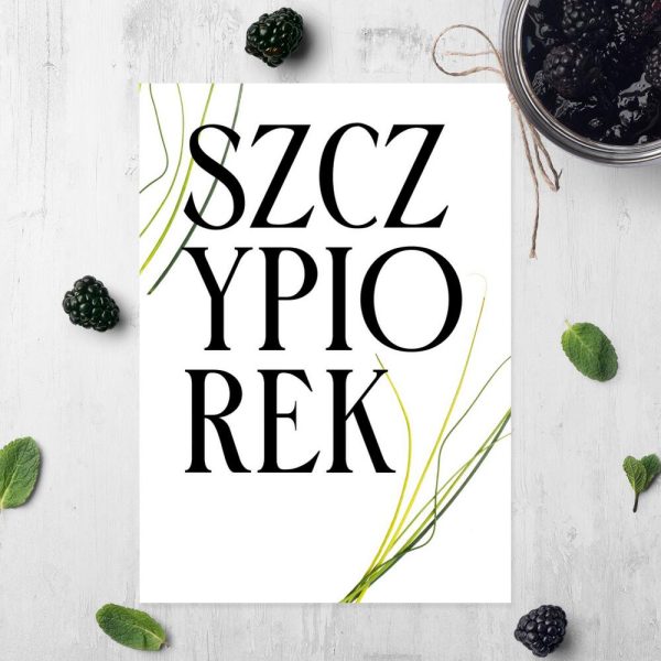 plakat z motywem szczypiorku