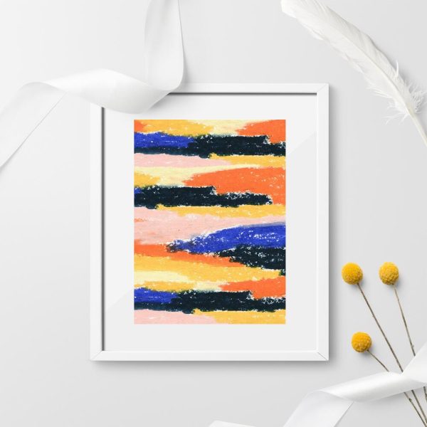 Plakat z poziomymi wstęgami