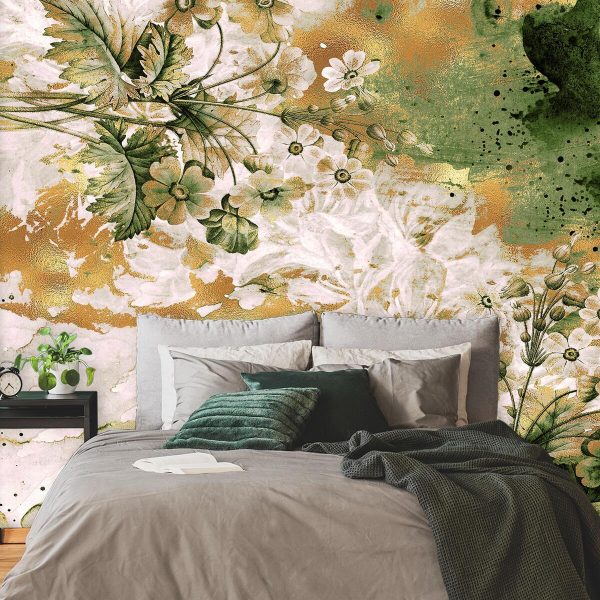 Foto-tapeta z abstrakcją i kwiatami