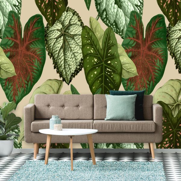 Foto-tapeta z liśćmi