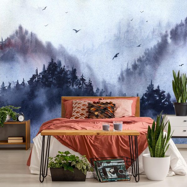 Fototapeta z niebieskim widoczkiem