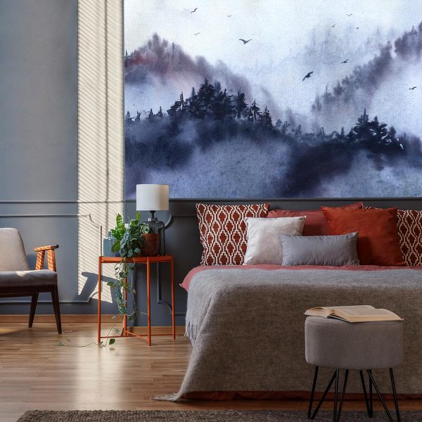 Niebieskie kolory na tapecie