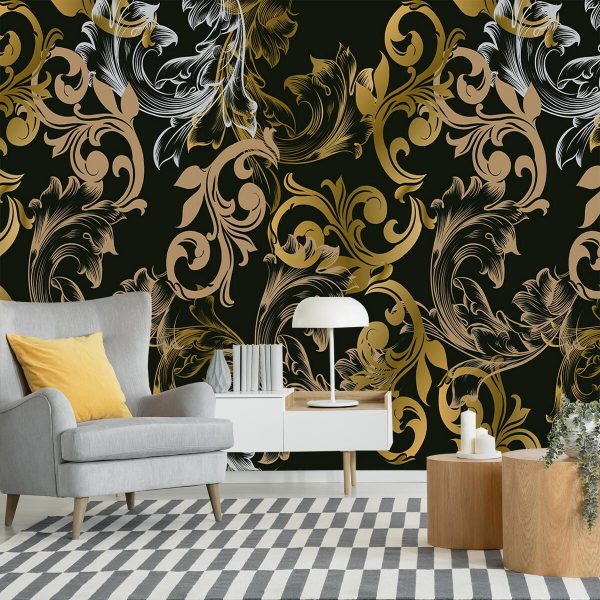 Tapeta z elementami ornamentycznymi