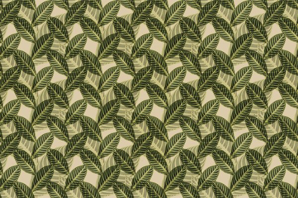 Tapeta z liściastym motywem