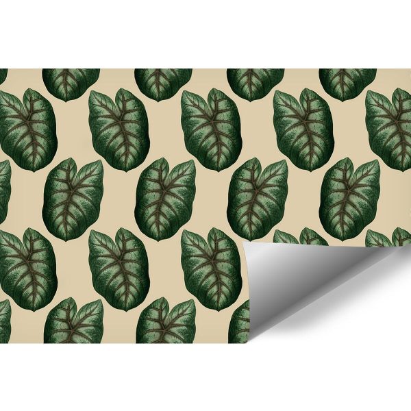 Tapeta z rzędami liści
