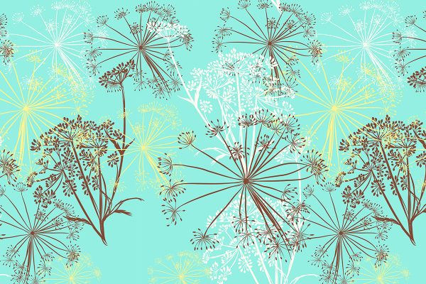 Tapeta z turkusowym czosnkiem