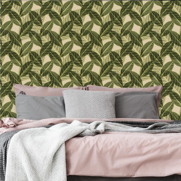 Zielona tapeta z liśćmi