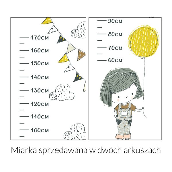 Miarka wzrostu do przedszkola dla dziewczynek