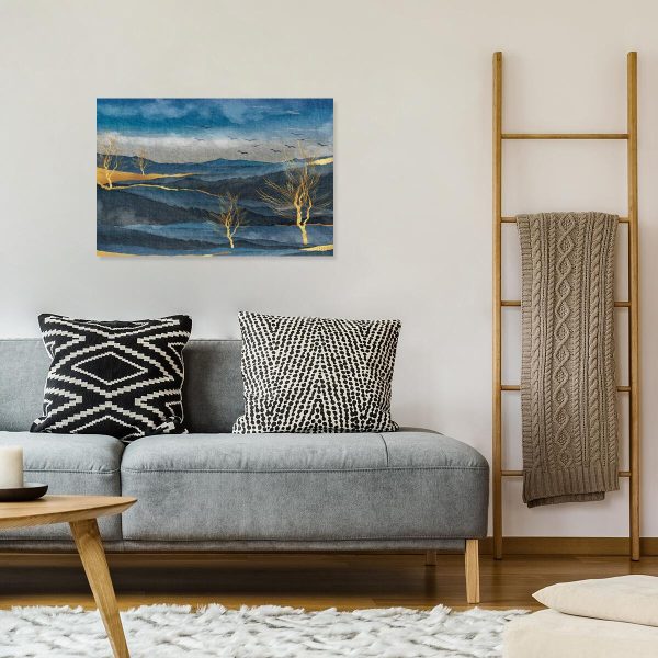 Obraz pojedynczy w granatowym kolorze