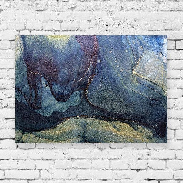 Obraz z abstrakcją w granatowym kolorze