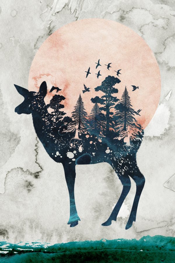 Obraz z jeleniowatymi