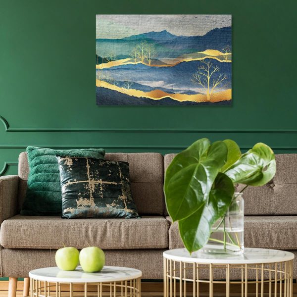 Obraz z w kolorach niebiesko-zielonych