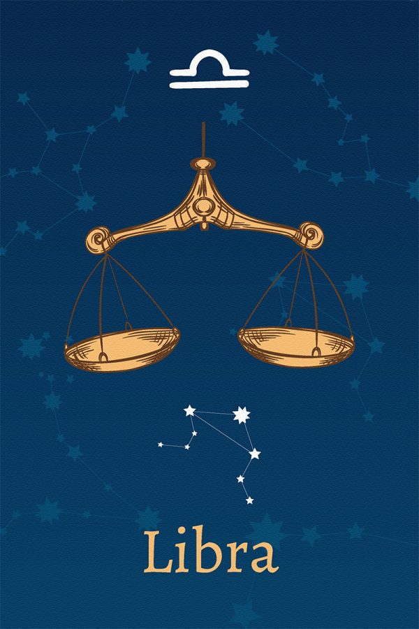 Obraz ze znakiem zodiaku - Wagą