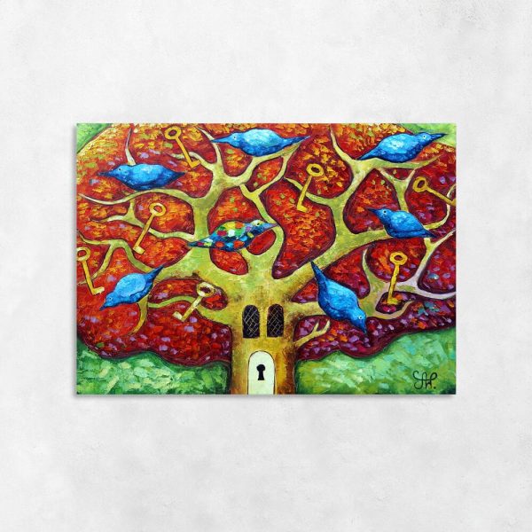 Obraz z motywem drzewa