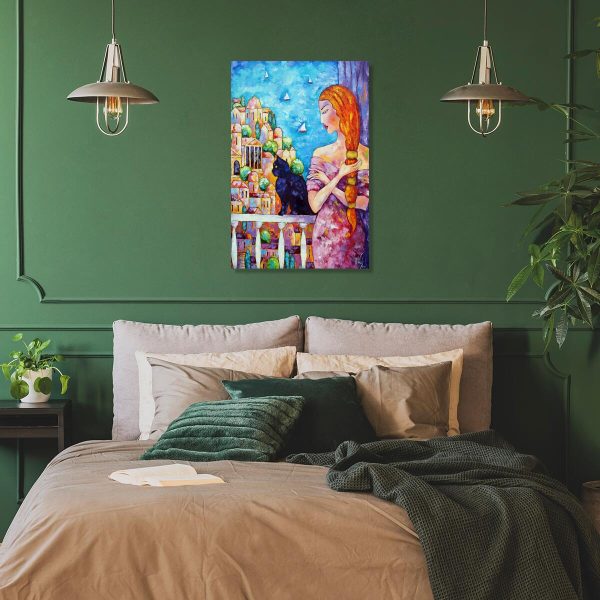 Obraz z widokiem na grecką wyspę