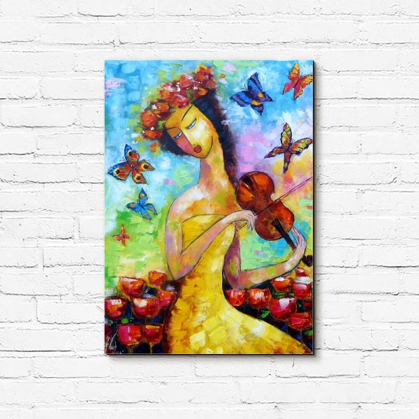 Obraz ze skrzypaczką