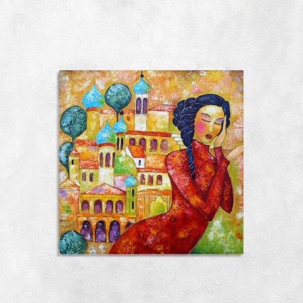 Obraz ze śpiącą kobietą