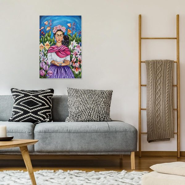 Replika obrazu z Frida i czarnym kotem