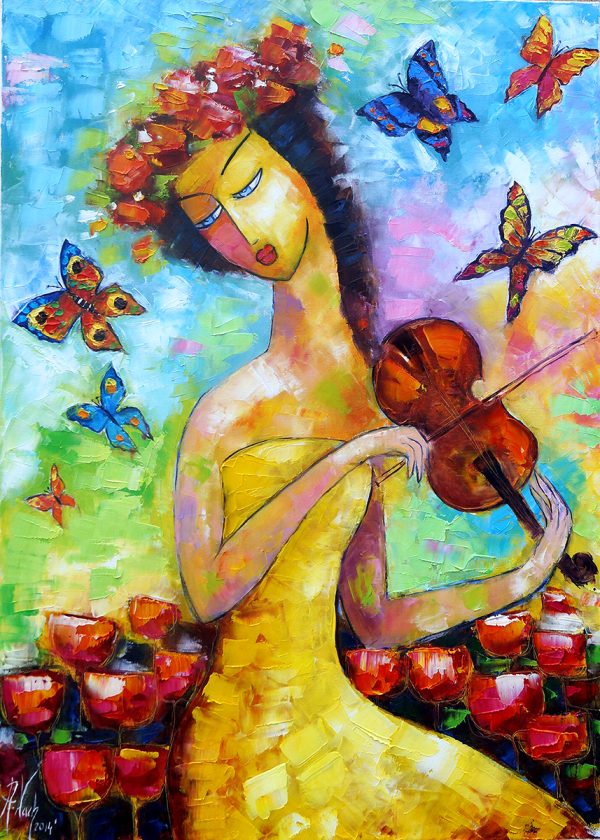 Skrzypaczka na obrazie