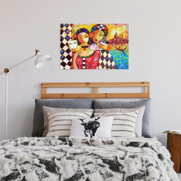 Wydruk obrazu z parą w Wenecji