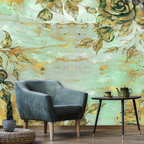 tapeta terrazzo z różami