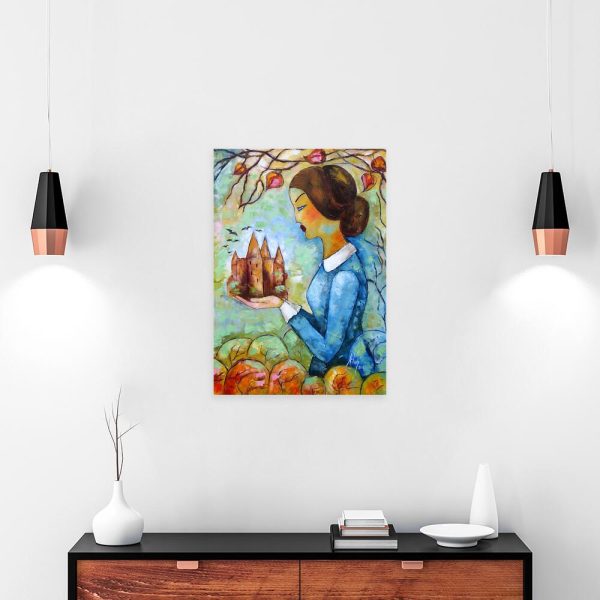 Kopia obrazu z motywem kobiety i zamku
