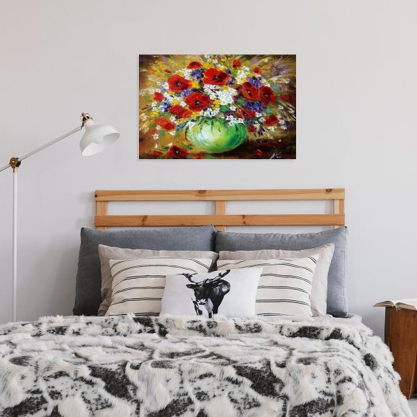 Kwiaty z łąki na obrazie